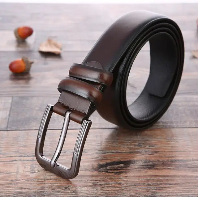 Cintura Uomo in Pelle di Alta Qualità, Design Elegante e Versatile, Fibbia Robusta e Cuciture Accurate 6
