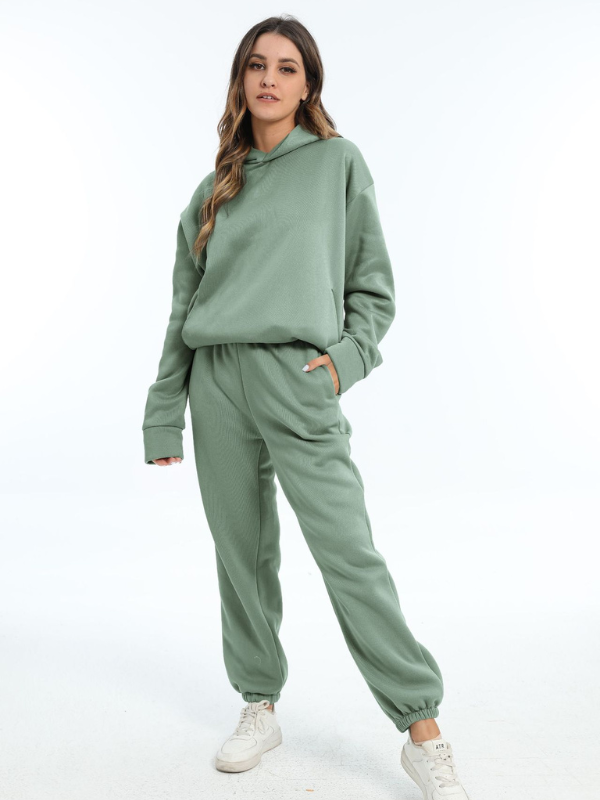 Completi Sportivi Donna Set di Felpa con Cappuccio e Pantaloni Casual Invernali
