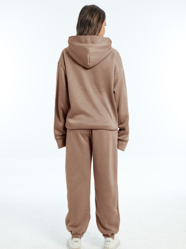 Completi Sportivi Donna Set di Felpa con Cappuccio e Pantaloni Casual Invernali