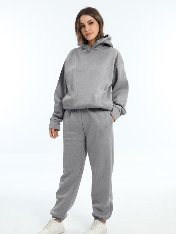 Completi Sportivi Donna Set di Felpa con Cappuccio e Pantaloni Casual Invernali