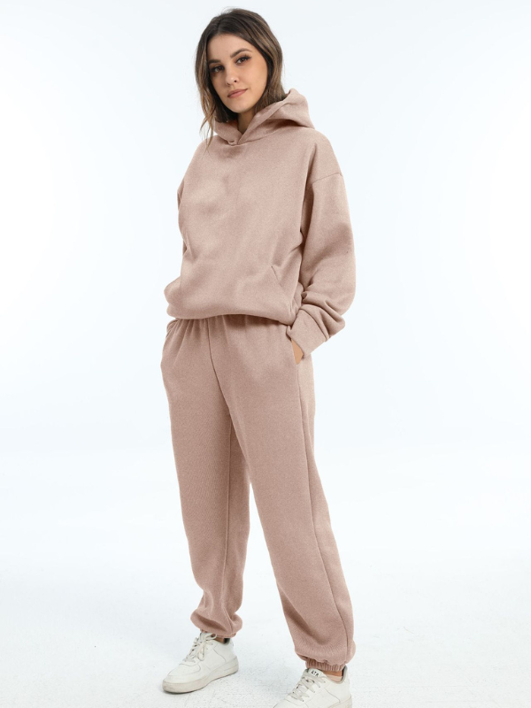 Completi Sportivi Donna Set di Felpa con Cappuccio e Pantaloni Casual Invernali