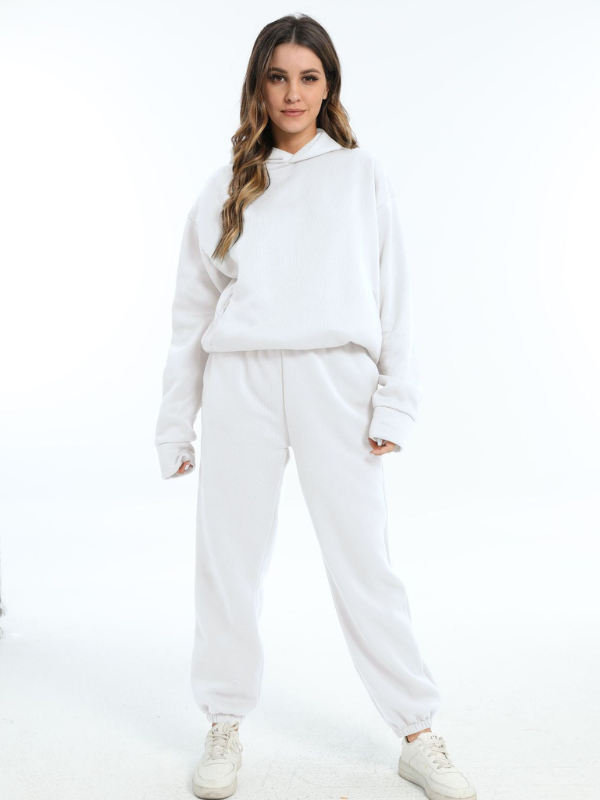 Completi Sportivi Donna Set di Felpa con Cappuccio e Pantaloni Casual Invernali