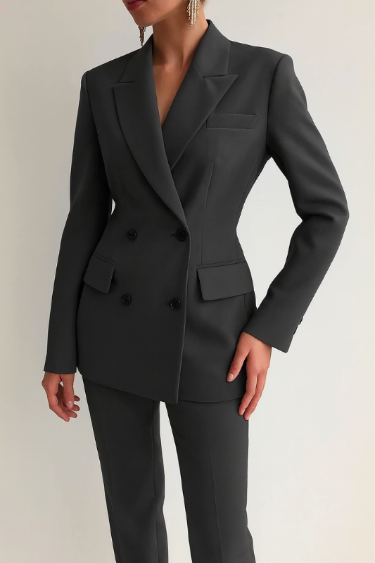 Ensemble Femme Élégant Veste et Pantalon - Tailleur Femme Élégant pour Occasions Formelles