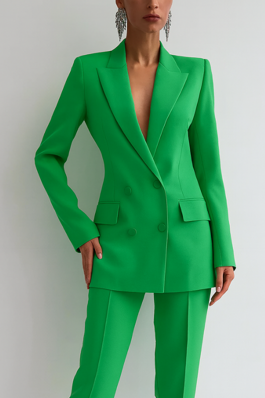 Ensemble Femme Élégant Veste et Pantalon - Tailleur Femme Élégant pour Occasions Formelles