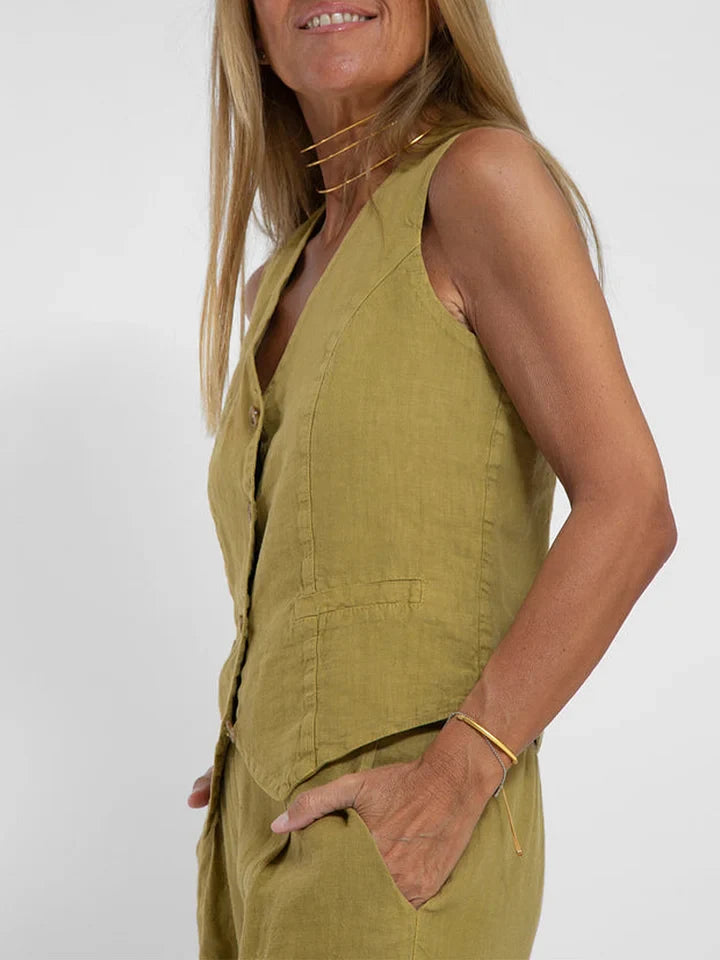 Completo Casual da Donna con Gilet e Pantaloni