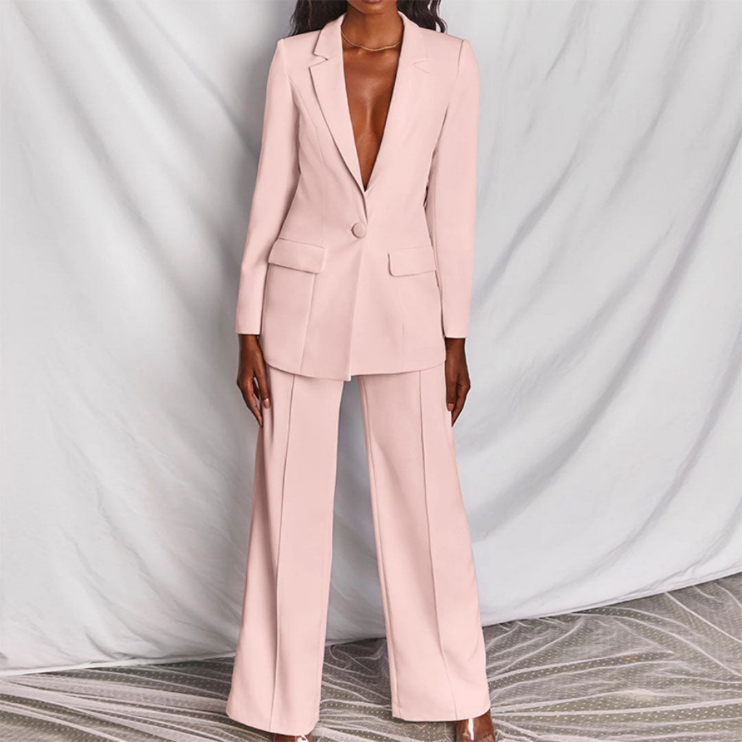 Completo Donna Elegante Blazer e Pantaloni per Occasioni Formali e Informali