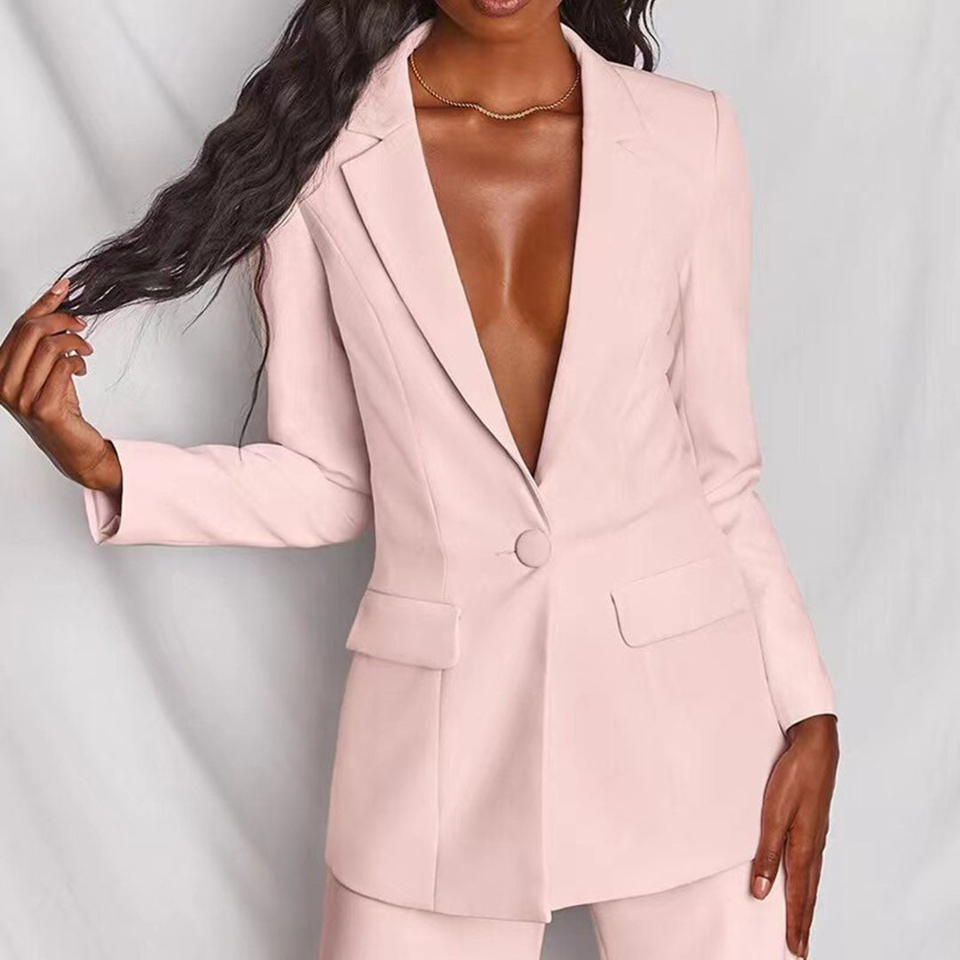 Completo Donna Elegante Blazer e Pantaloni per Occasioni Formali e Informali