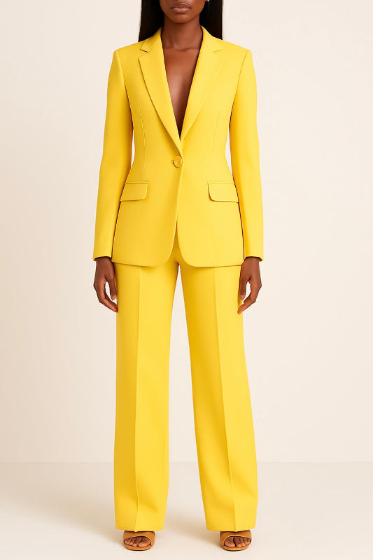 Completo Donna Elegante con Giacca Aderente e Pantaloni Ampi per Cerimonia e Eventi Speciali 4