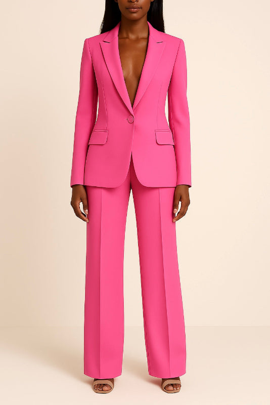 Completo Donna Elegante con Giacca Aderente e Pantaloni Ampi per Cerimonia e Eventi Speciali 5