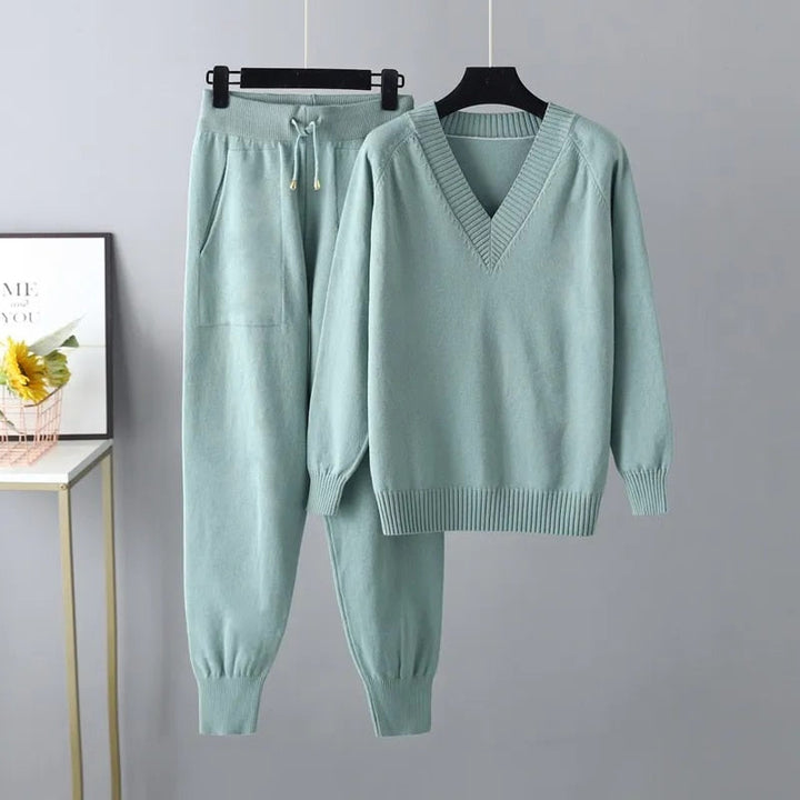 Completo Elegante Donna: Set Maglione e Pantaloni Chic per Ufficio e Tempo Libero 2