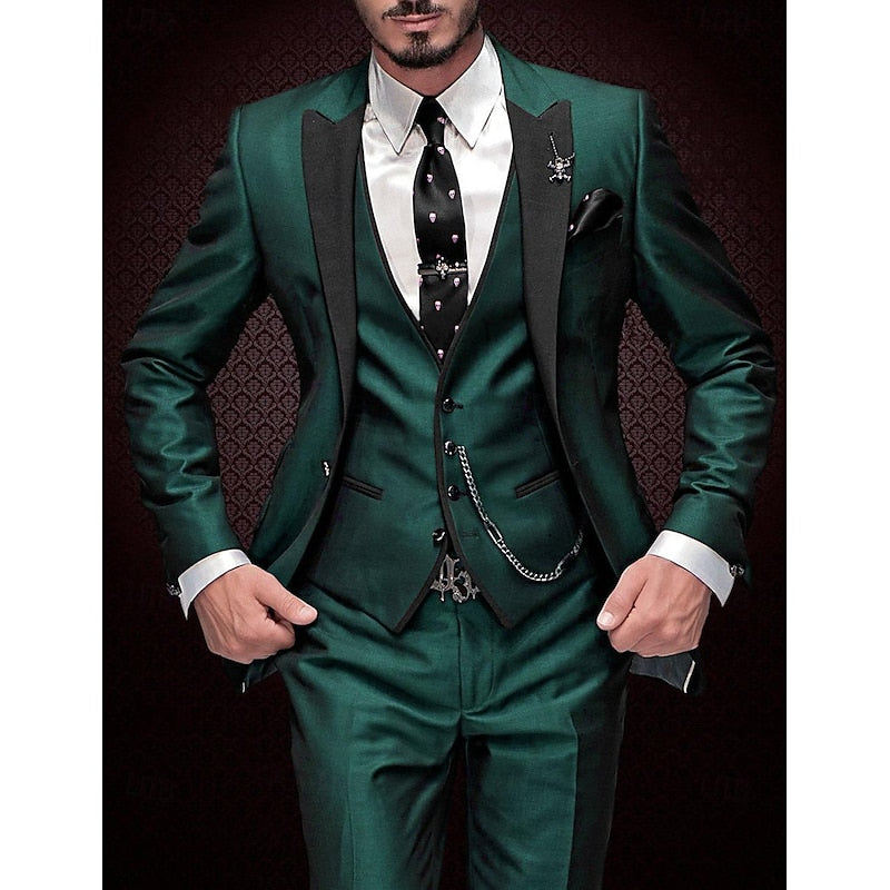 Completo Elegante Uomo in Lino 3 Pezzi - Blazer, Gilet e Pantaloni per Cerimonie e Occasioni Estive 1