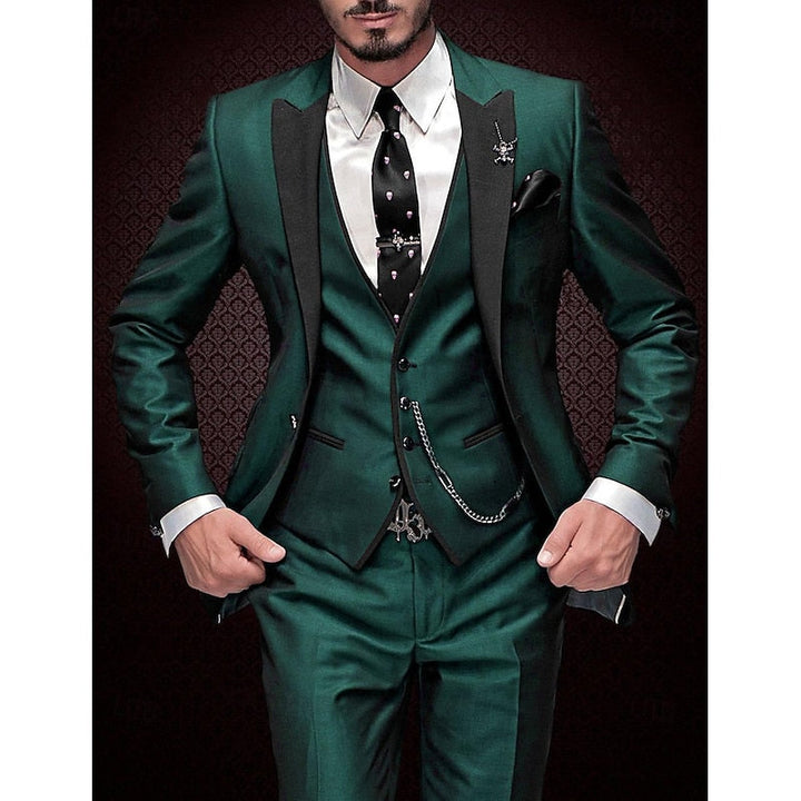 Completo Elegante Uomo in Lino 3 Pezzi - Blazer, Gilet e Pantaloni per Cerimonie e Occasioni Estive 1