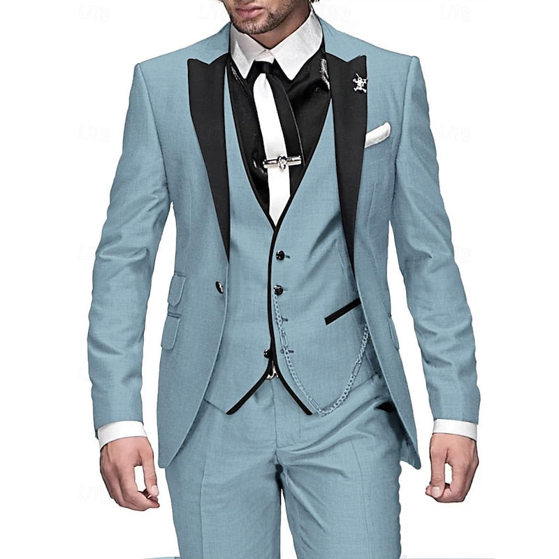 Completo Elegante Uomo in Lino 3 Pezzi - Blazer, Gilet e Pantaloni per Cerimonie e Occasioni Estive 6