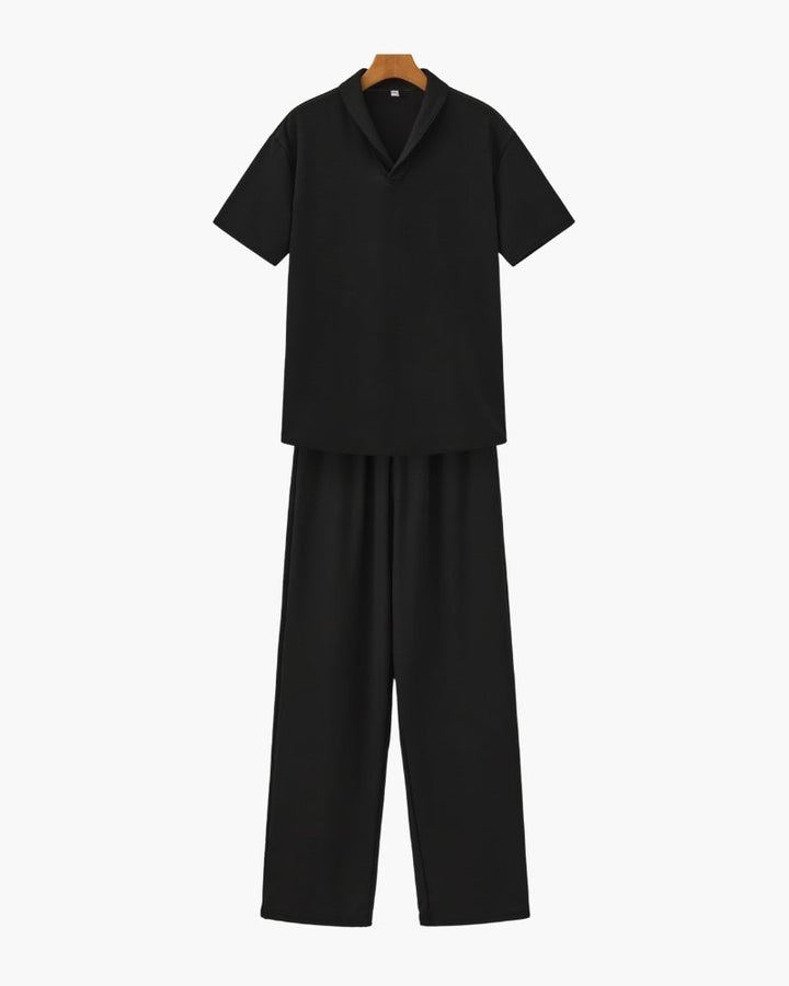 Completo Uomo Casual: Set di Polo e Pantaloni Estivi per Uomini Eleganti e Comodi 0