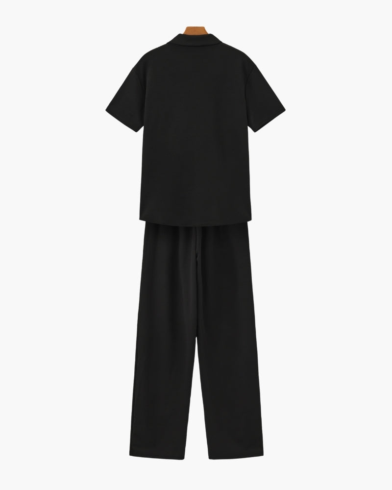 Completo Uomo Casual: Set di Polo e Pantaloni Estivi per Uomini Eleganti e Comodi 1