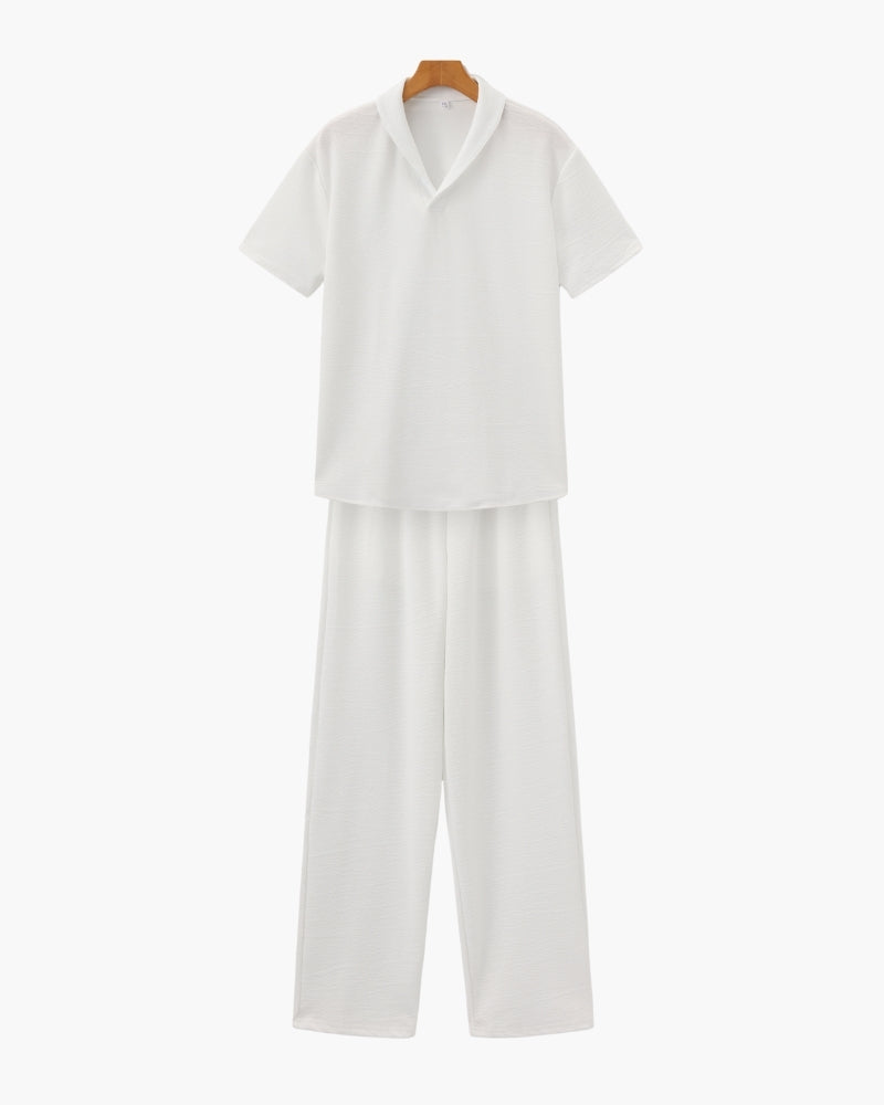 Completo Uomo Casual: Set di Polo e Pantaloni Estivi per Uomini Eleganti e Comodi 2