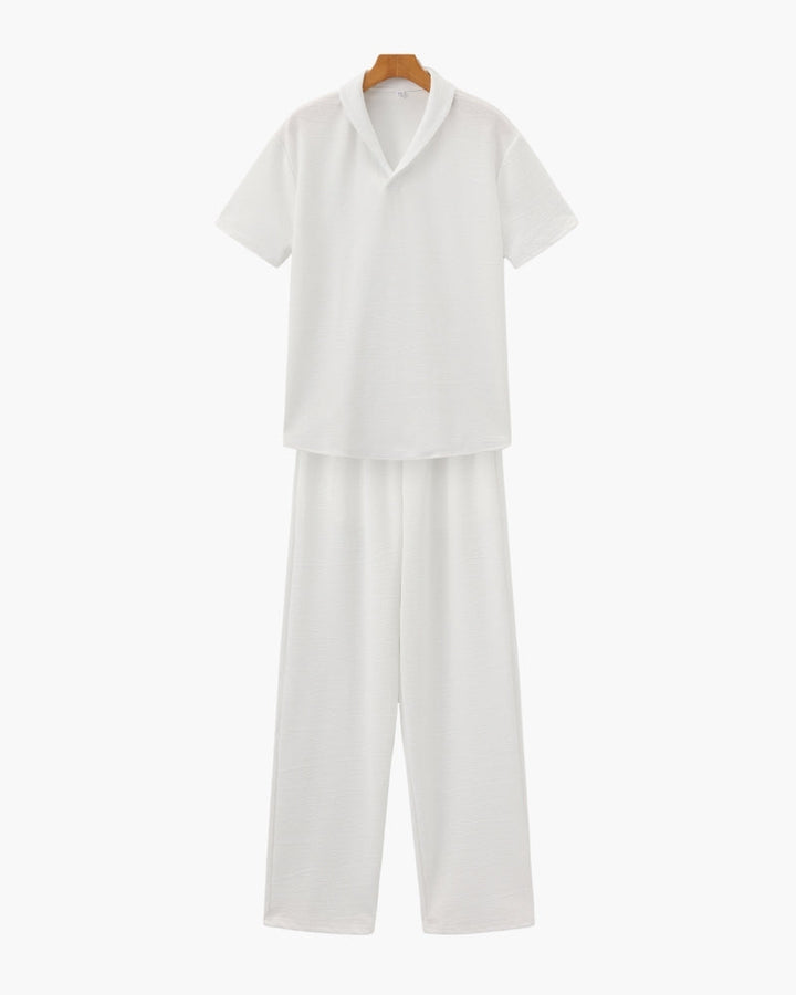 Completo Uomo Casual: Set di Polo e Pantaloni Estivi per Uomini Eleganti e Comodi 2