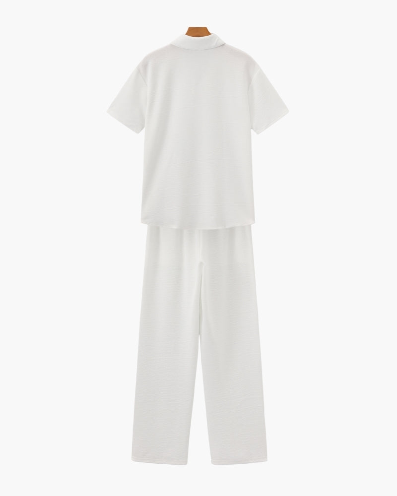 Completo Uomo Casual: Set di Polo e Pantaloni Estivi per Uomini Eleganti e Comodi 3