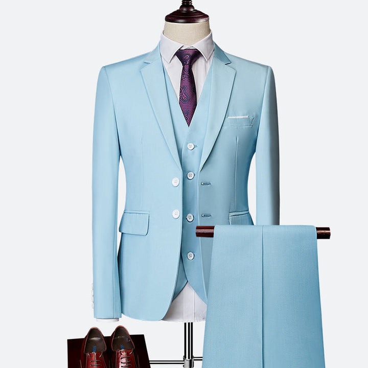 Completo Uomo Elegante 3 Pezzi con Giacca, Pantaloni e Gilet per Occasioni Formali 0