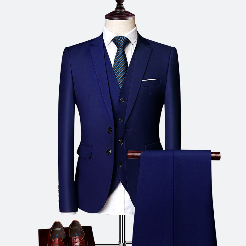 Completo Uomo Elegante 3 Pezzi con Giacca, Pantaloni e Gilet per Occasioni Formali 1