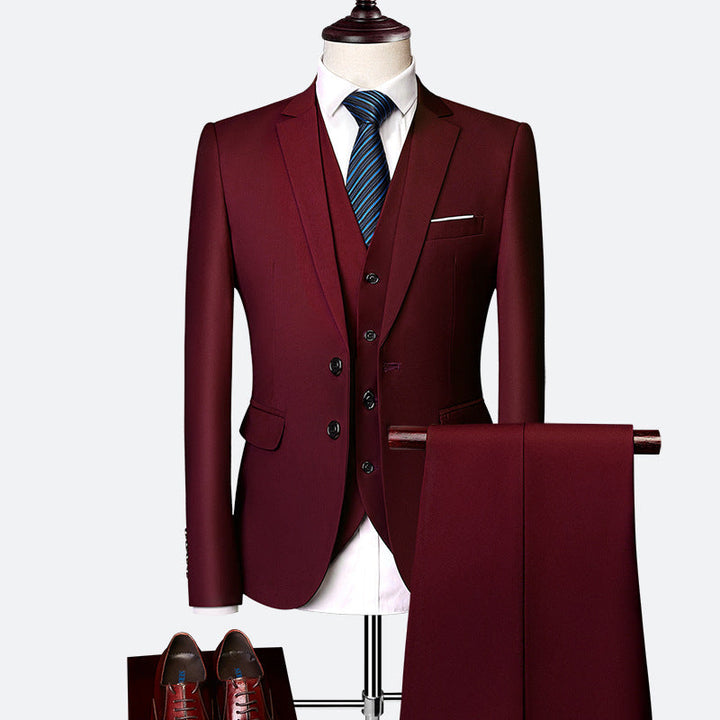 Completo Uomo Elegante 3 Pezzi con Giacca, Pantaloni e Gilet per Occasioni Formali 10