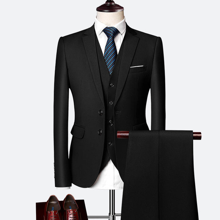 Completo Uomo Elegante 3 Pezzi con Giacca, Pantaloni e Gilet per Occasioni Formali 2