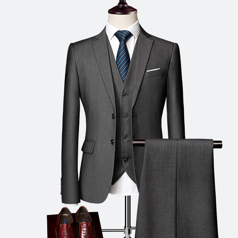 Completo Uomo Elegante 3 Pezzi con Giacca, Pantaloni e Gilet per Occasioni Formali 3