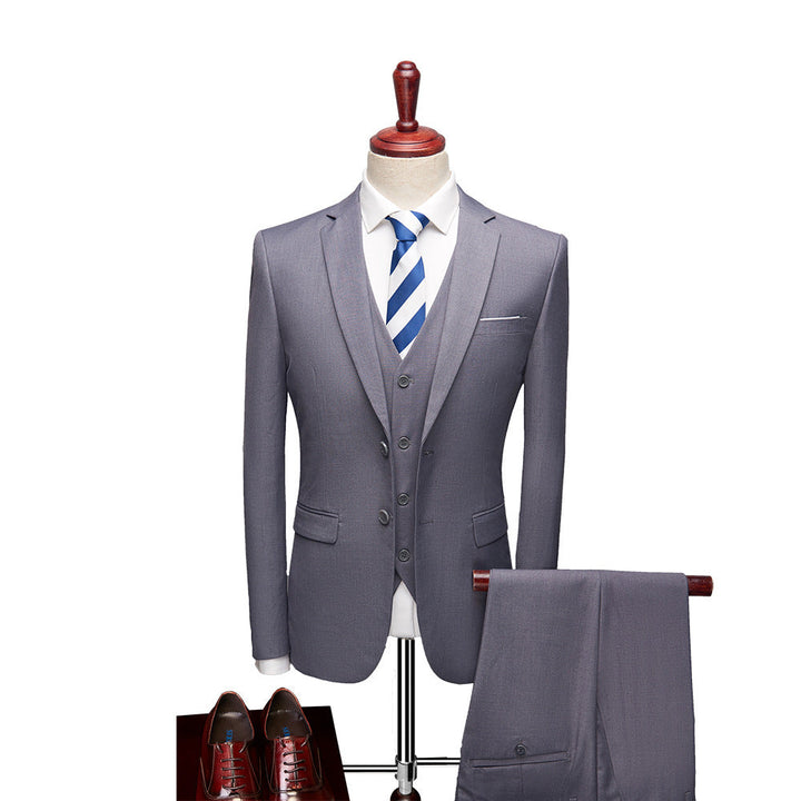 Completo Uomo Elegante 3 Pezzi con Giacca, Pantaloni e Gilet per Occasioni Formali 4
