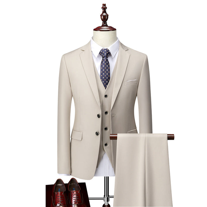 Completo Uomo Elegante 3 Pezzi con Giacca, Pantaloni e Gilet per Occasioni Formali 5