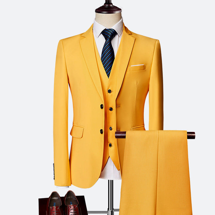 Completo Uomo Elegante 3 Pezzi con Giacca, Pantaloni e Gilet per Occasioni Formali 7