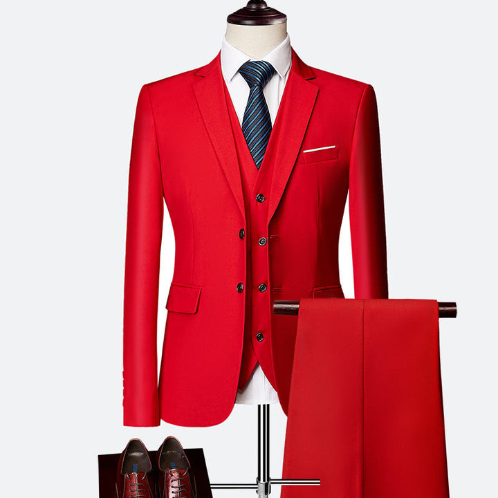 Completo Uomo Elegante 3 Pezzi con Giacca, Pantaloni e Gilet per Occasioni Formali 8