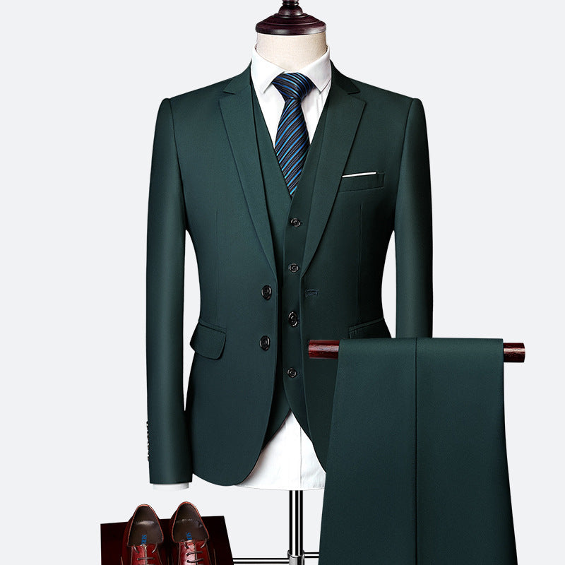 Completo Uomo Elegante 3 Pezzi con Giacca, Pantaloni e Gilet per Occasioni Formali 9
