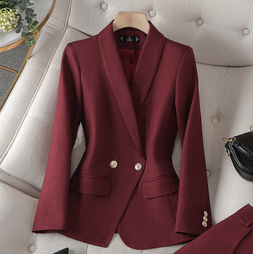 Completo da Donna Elegante - Tailleur Donna Elegante con Blazer e Pantaloni, Versatile per Eventi Formali e Casual 1