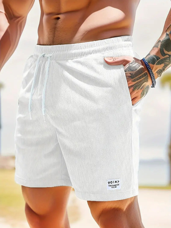 Herren Freizeitanzug Sommer Badeanzüge mit verstellbarem Kordelzug und Seitentaschen