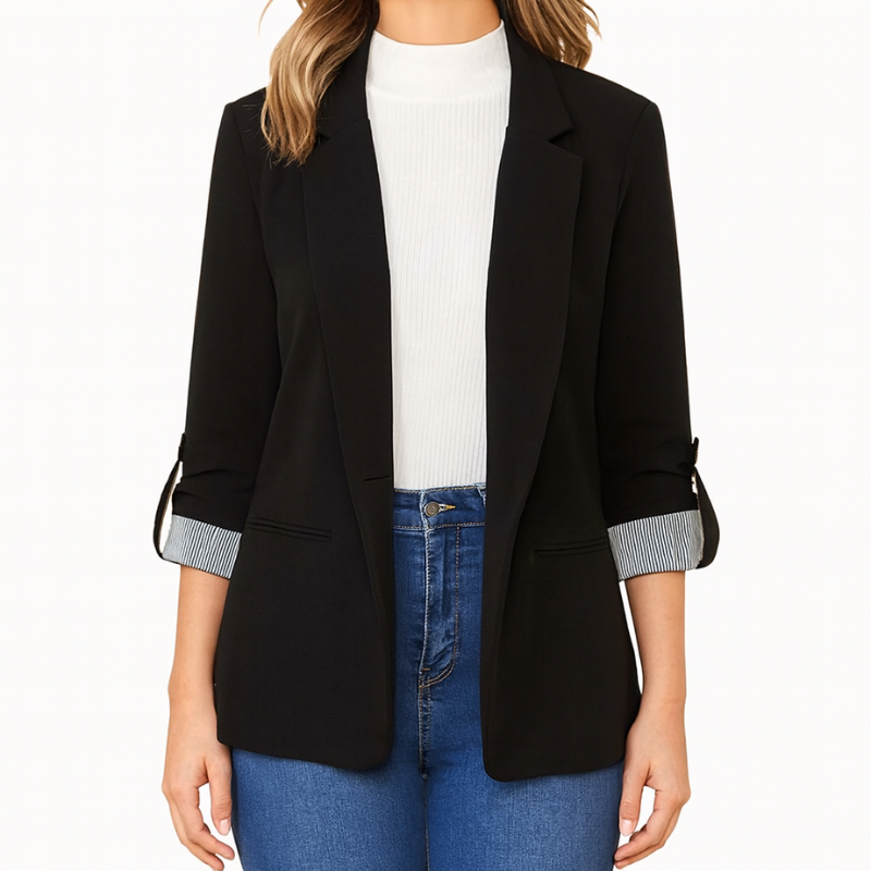 Elegante Blazer da Donna con Maniche a 3/4 – Versatile e Chic
