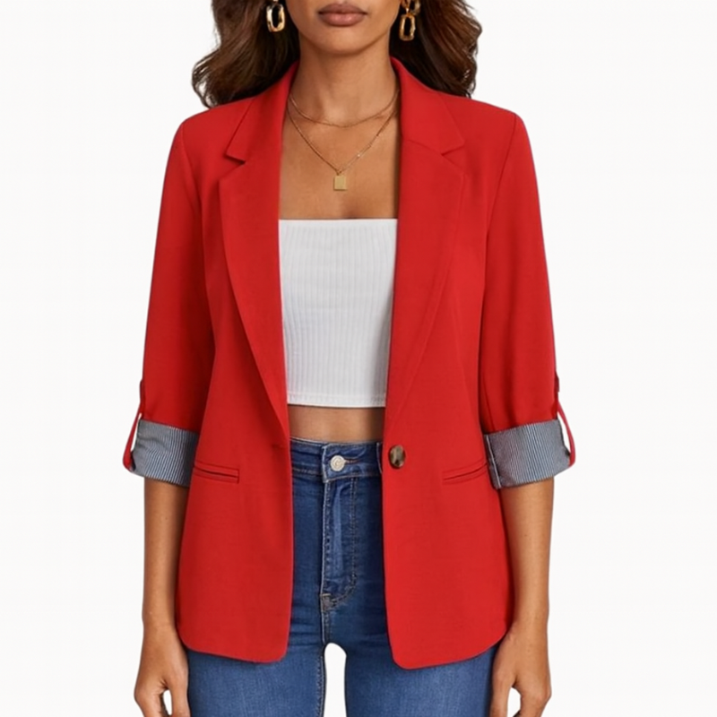 Elegante Blazer da Donna con Maniche a 3/4 – Versatile e Chic