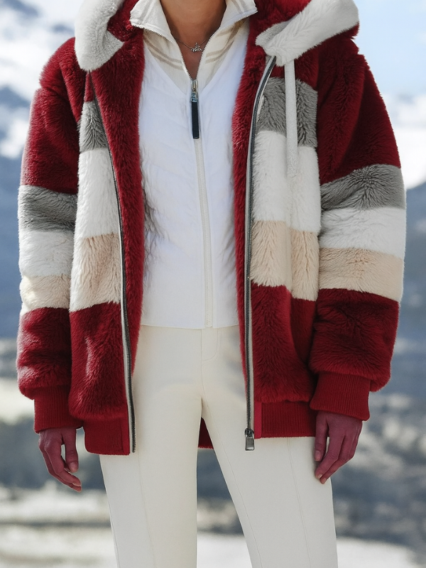 Eleganter Damen-Wollmantel mit Füllung