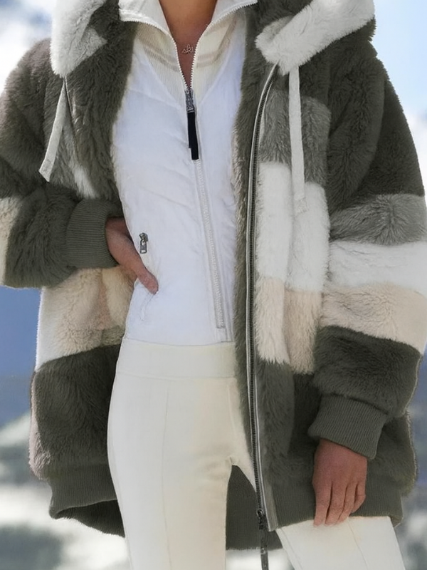 Eleganter Damen-Wollmantel mit Füllung