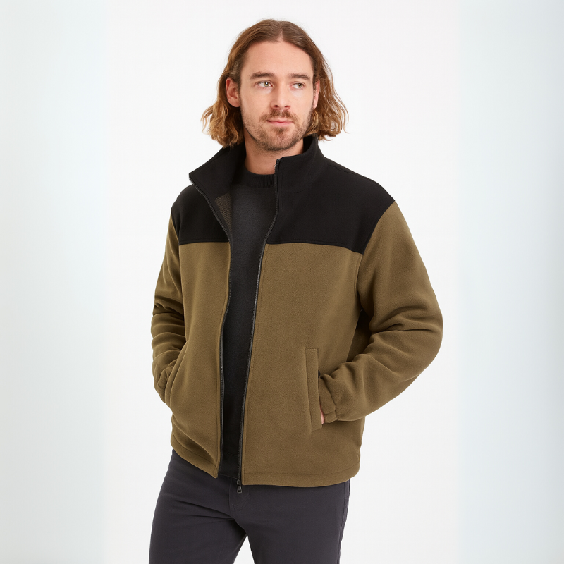 Elegante Herren-Fleecejacke mit modischen Seitentaschen