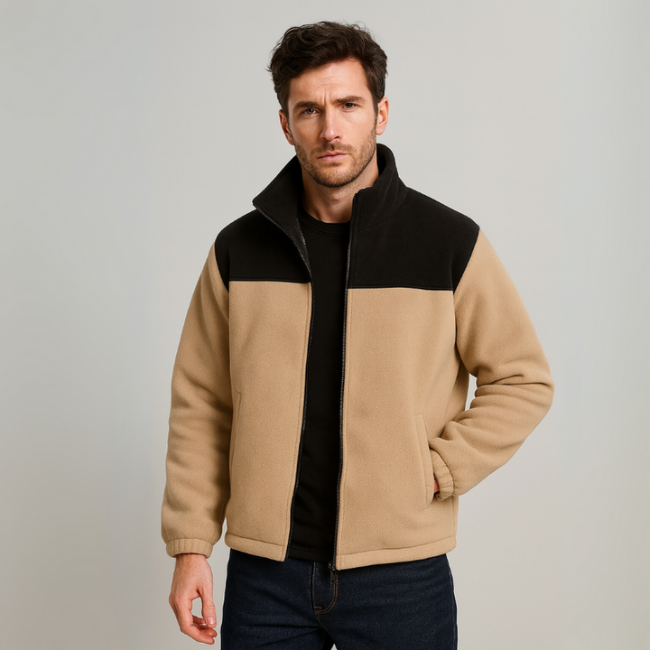 Elegante Herren-Fleecejacke mit modischen Seitentaschen