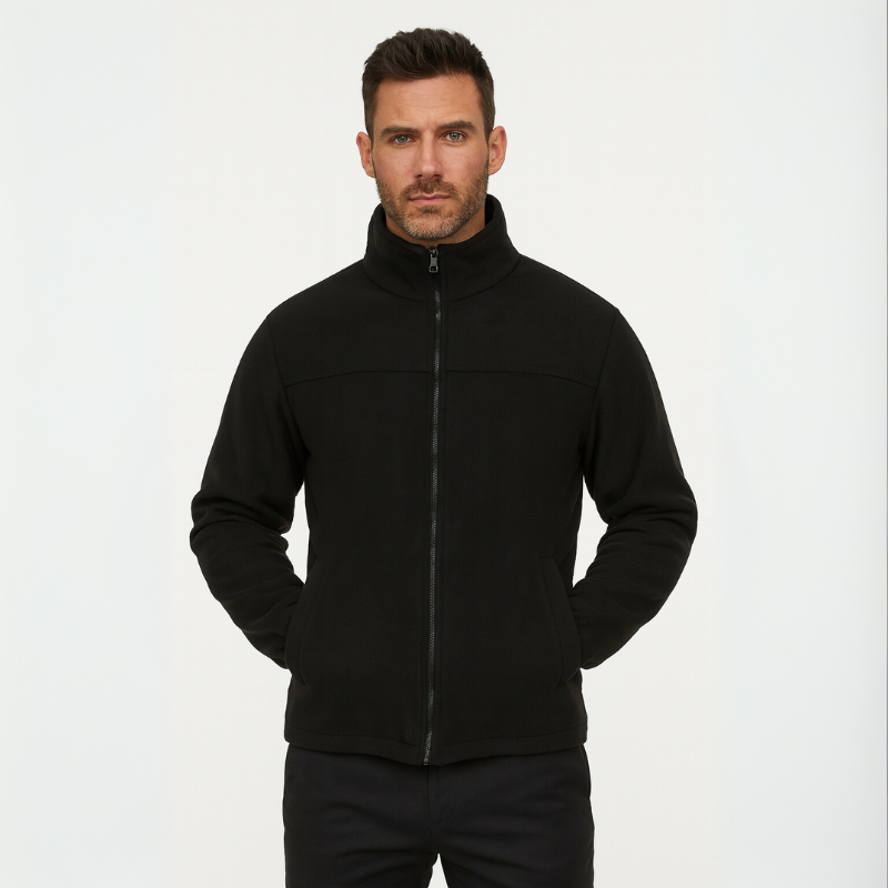 Elegante Herren-Fleecejacke mit modischen Seitentaschen