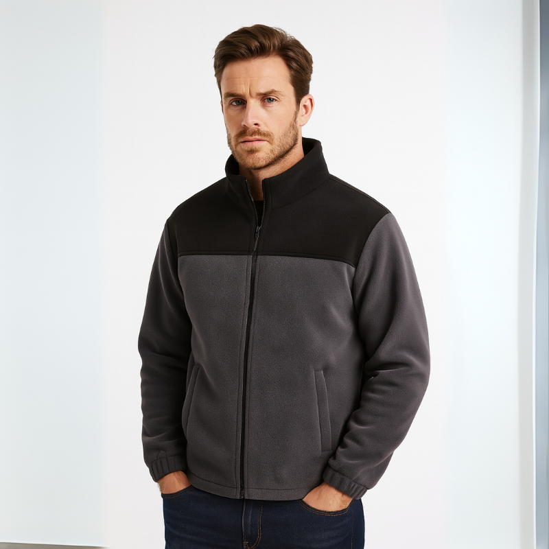 Elegante Herren-Fleecejacke mit modischen Seitentaschen