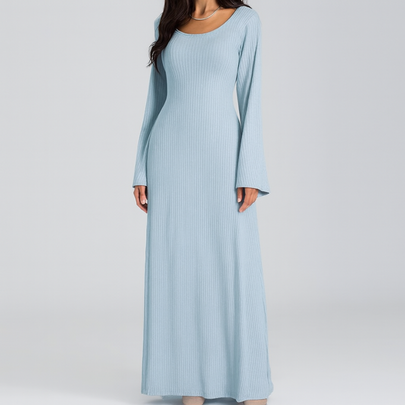 Elegantes Maxi-Kleid mit langen Ärmeln für besondere Anlässe
