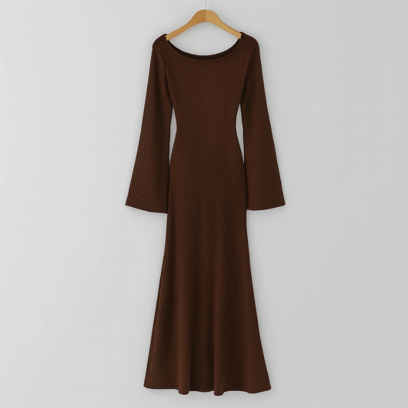 Elegantes Maxi-Kleid mit langen Ärmeln für besondere Anlässe