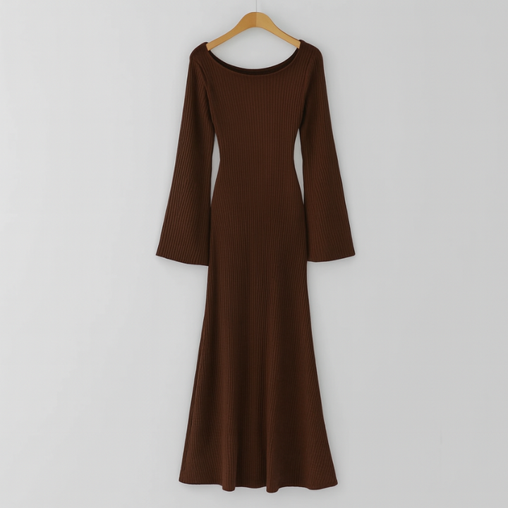 Elegantes Maxi-Kleid mit langen Ärmeln für besondere Anlässe