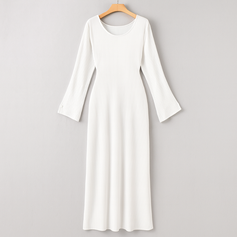 Elegantes Maxi-Kleid mit langen Ärmeln für besondere Anlässe