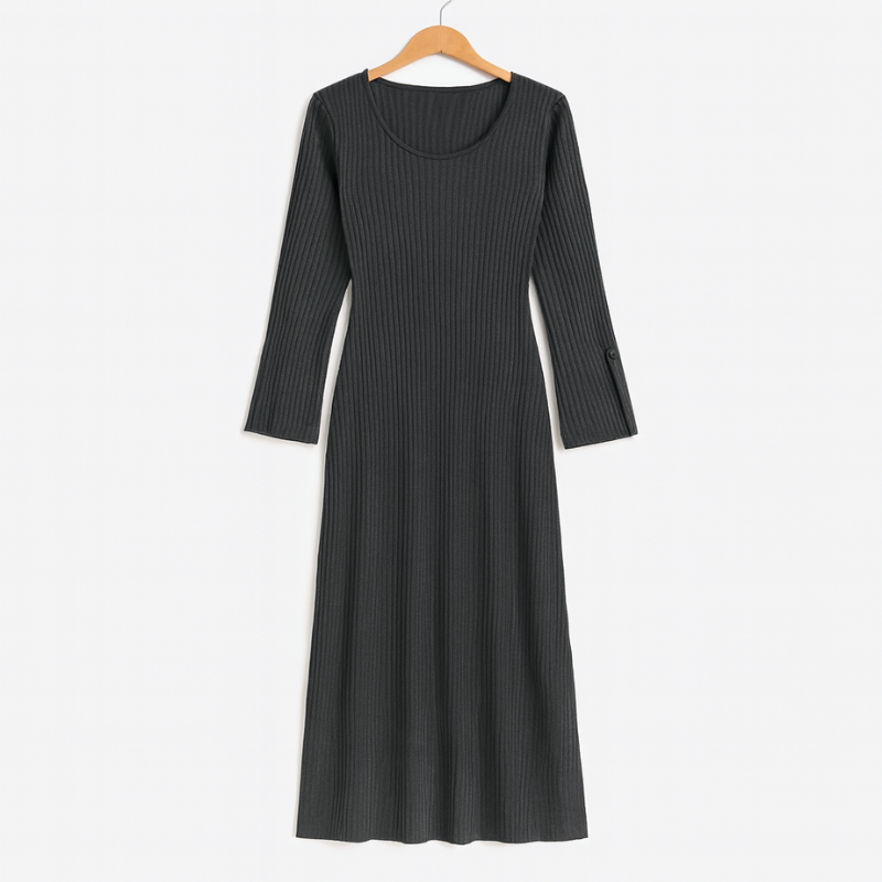 Elegantes Maxi-Kleid mit langen Ärmeln für besondere Anlässe