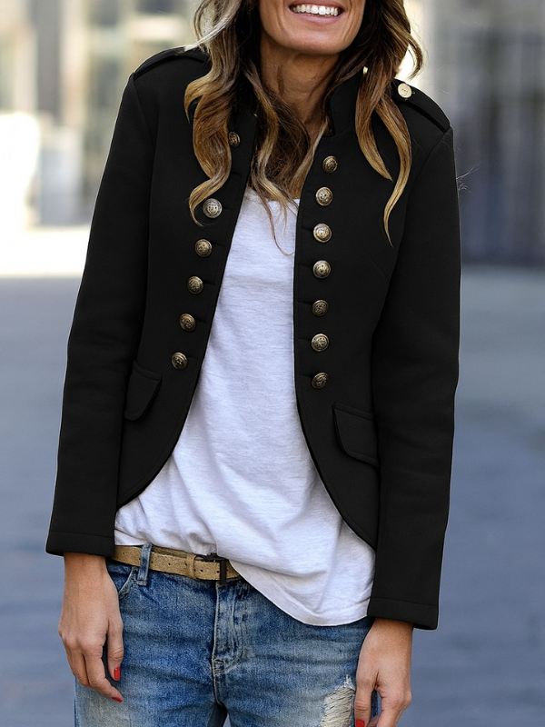 Elegante Blazer da Donna con Collo Alto, Perfetto per Occasioni Formali e Casual