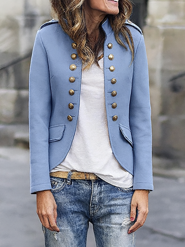 Elegante Blazer da Donna con Collo Alto, Perfetto per Occasioni Formali e Casual