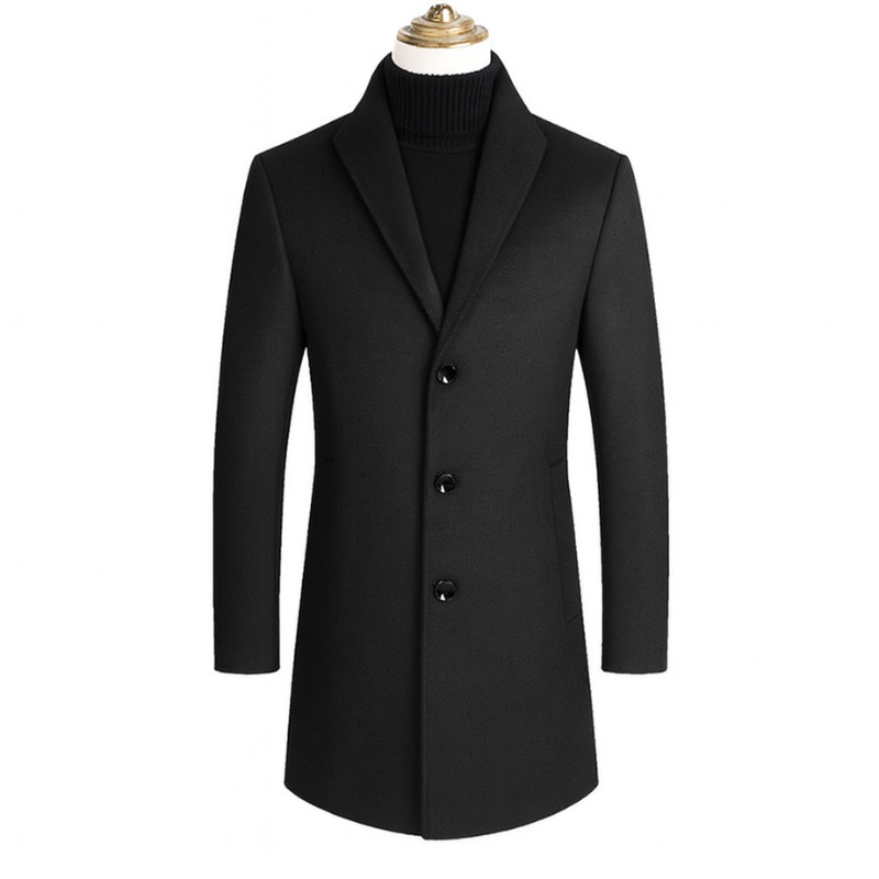 Elegante Cappotto da Uomo con Design Monopetto